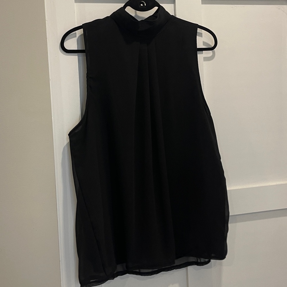 Elegant Black Sleeveless Women's Top